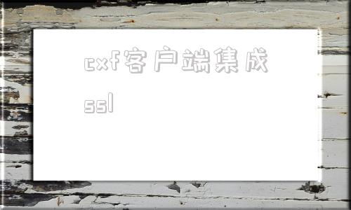 cxf客户端集成sslcxf客户端调用webservice-第1张图片-亚星游戏官网